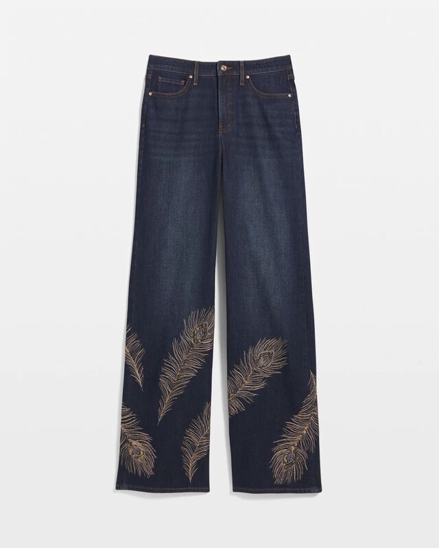 Embellished High-Rise Wide-Leg Jeans - image 5